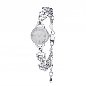 Серебряные часы Часовой завод Ника 0390.2.9.13D с фианитом и минеральным стеклом 0390.2.9.13D фото