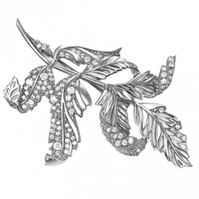 Брошь из белого золота Platina 04-0083-00-501-1120-38 с фианитом 04-0083-00-501-1120-38 фото