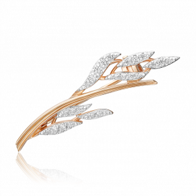 Золотая брошь Platina 04-0087-00-401-1110-23 с фианитом 04-0087-00-401-1110-23 фото