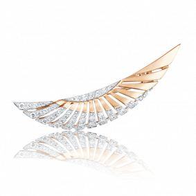 Золотая брошь Platina 04-0093-00-401-1110-24 с фианитом 04-0093-00-401-1110-24 фото