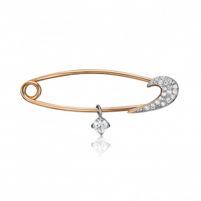 Булавка из комбинированного золота Platina 04-0118-00-401-1111-23 с фианитом 04-0118-00-401-1111-23 фото