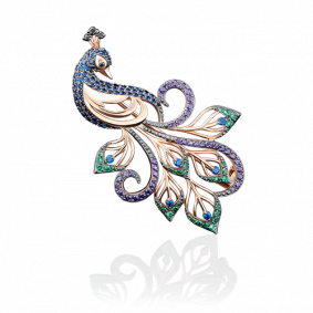 Золотая брошь Platina 04-0120-03-404-1110-52 с фианитом 04-0120-03-404-1110-52 фото