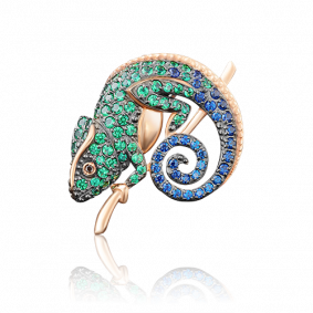 Золотая брошь Platina 04-0121-02-404-1110-52 с фианитом 04-0121-02-404-1110-52 фото