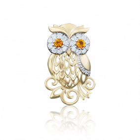 04-0125-00-404-1130-23 Брошь Лимонное золото 585° 04-0125-00-404-1130-23 04-0125-00-404-1130-23 фото