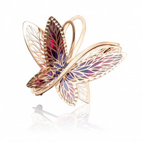 Золотая брошь Platina 04-0137-00-000-1110-48 с эмалью 04-0137-00-000-1110-48 фото