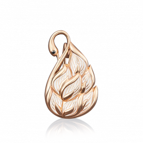 Золотая брошь Platina 04-0138-00-402-1110-25 с фианитом и эмалью 04-0138-00-402-1110-25 фото