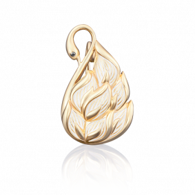 Брошь из лимонного золота Platina 04-0138-00-402-1130-25 с фианитом и эмалью 04-0138-00-402-1130-25 фото