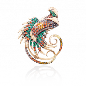 Золотая брошь Platina 04-0141-00-404-1110-52 с фианитом 04-0141-00-404-1110-52 фото