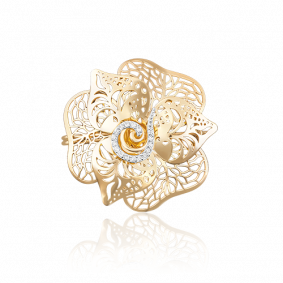 Брошь-подвеска из лимонного золота Platina с фианитом 04-0143-00-401-1130-65 04-0143-00-401-1130-65 фото