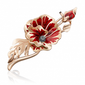 Золотая брошь Platina 04-0174-00-000-1110-48 с эмалью 04-0174-00-000-1110-48 фото