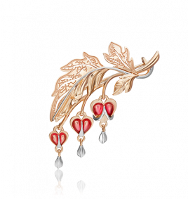 Золотая брошь Platina 04-0177-00-000-1110-48 с эмалью 04-0177-00-000-1110-48 фото