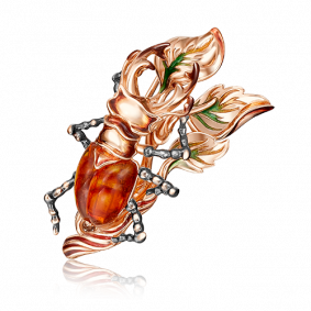 04-0198-00-271-1110-58 Брошь Золото 585° (красное) 04-0198-00-271-1110-58 фото