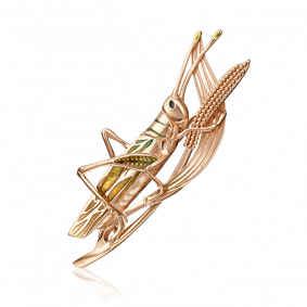 Золотая брошь Platina 04-0204-00-000-1110-65 с эмалью 04-0204-00-000-1110-65 фото