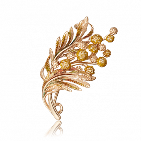 Золотая брошь Platina 04-0205-00-000-1110-65 с эмалью 04-0205-00-000-1110-65 фото