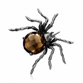 Брошь из белого золота Platina 04-0220-00-202-1120-46 с кварцем 04-0220-00-202-1120-46 фото