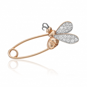 Золотая булавка Platina 04-0222-00-401-1110-23 с фианитом 04-0222-00-401-1110-23 фото