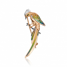 Золотая брошь Platina 04-0231-00-000-1110-48 с эмалью 04-0231-00-000-1110-48 фото