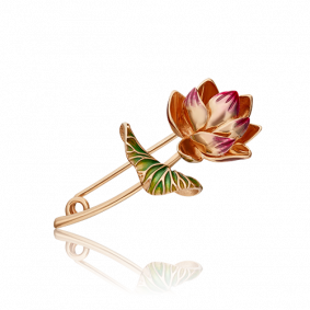 Золотая брошь Platina 04-0250-00-000-1110-48 с эмалью 04-0250-00-000-1110-48 фото