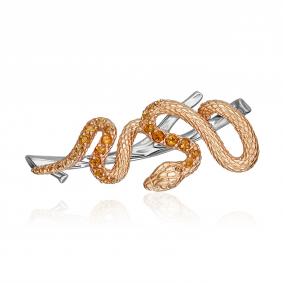 Брошь из комбинированного золота Platina 04-0295-00-206-1111 с цитрином 04-0295-00-206-1111 фото