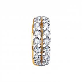 Золотая подвеска-шарм Золотые узоры с цирконием 04-11-0003-00 04-11-0003-00 фото