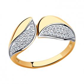 Золотое кольцо Золотые узоры 04-51-0007-00 с цирконием 04-51-0007-00 фото