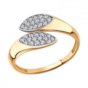 Золотое кольцо Золотые узоры 04-51-0012-00 с цирконием 04-51-0012-00 фото