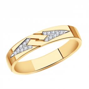 Золотое кольцо Золотые узоры 04-51-0675-00 с цирконием 04-51-0675-00 фото
