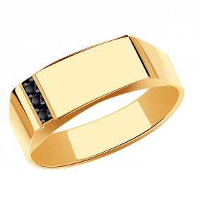 Золотое кольцо Золотые узоры 04-51-0962-04 с цирконием 04-51-0962-04 фото