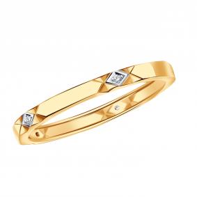 Золотое кольцо Золотые узоры 04-51-1011-00 с цирконием 04-51-1011-00 фото