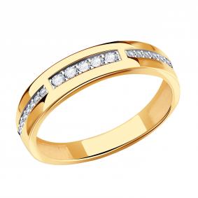 Золотое кольцо Золотые узоры 04-51-1281-00 с цирконием 04-51-1281-00 фото