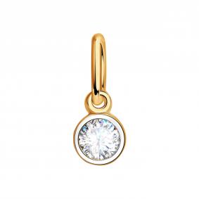 Золотая подвеска Золотые узоры 04-53-0333-01 с цирконием 04-53-0333-01 фото