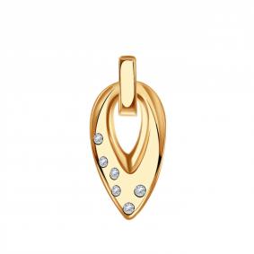 Золотая подвеска Золотые узоры 04-53-0554-00 с цирконием 04-53-0554-00 фото