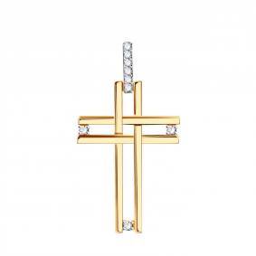 Золотая подвеска Золотые узоры 04-63-0264-00 с цирконием 04-63-0264-00 фото