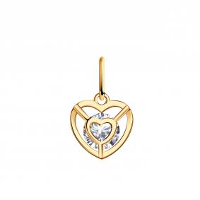 Золотая подвеска Золотые узоры 04-63-0424-00 с цирконием 04-63-0424-00 фото