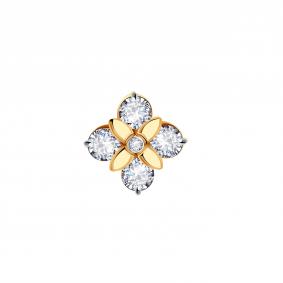 Золотая подвеска Золотые узоры 04-63-0427-00 с цирконием 04-63-0427-00 фото