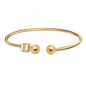 Золотой браслет Золотые узоры с подвижным элементом и цирконием 04-68-0045-00 04-68-0045-00 фото