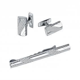 Серебряный набор запонки и зажим TALANT с фианитом 04-72-0001-17512 04-72-0001-17512 фото