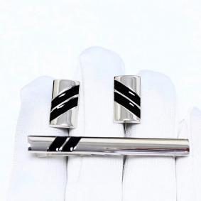 Серебряный набор запонки и зажим TALANT с эмалью 04-79-0000-17244 04-79-0000-17244 фото