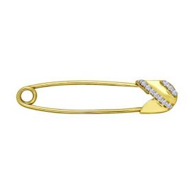 Булавка из лимонного золота SOKOLOV 040157-2 с фианитом 040157-2 фото
