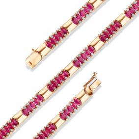 Золотой браслет ERA Jewellery 05-02064-01-011-07-01 с бриллиантом и рубином 05-02064-01-011-07-01 фото