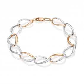 Браслет из комбинированного золота Platina 05-0312-00-401-1111-24 с фианитом 05-0312-00-401-1111-24 фото