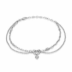 Серебряный браслет Platina 05-0586-00-401-0200-69 с фианитом 05-0586-00-401-0200-69 фото