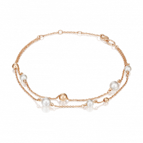 Золотой браслет МАГНАТ 05-0609-00-301-1110-31 с жемчугом 05-0609-00-301-1110-31 фото