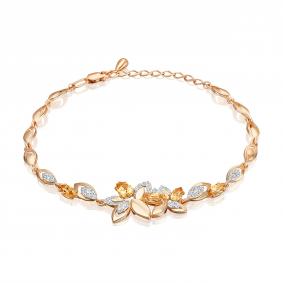 Золотой браслет Platina 05-0864-00-282-1110 с топазом и цитрином 05-0864-00-282-1110 фото