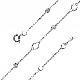 Серебряный браслет АЛЬКОР 05-2799/00СВ-00 с фианитом 05-2799/00СВ-00 фото