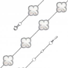 Серебряный браслет АЛЬКОР 05-3618/00ПБ-00 с перламутром 05-3618/00ПБ-00 фото