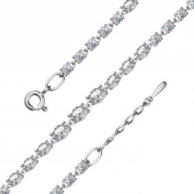 Серебряный браслет АЛЬКОР 05-3640/00КЦ-00 с фианитом 05-3640/00КЦ-00 фото