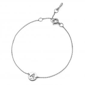 Серебряный браслет-буква А АЛЬКОР с фианитом 05-4268/00КЦ-00 05-4268/00КЦ-00 фото