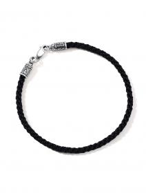 Текстильный шнурок с замком из черненого серебра АЛЬКОР 05-4749/0000-09 05-4749/0000-09 фото