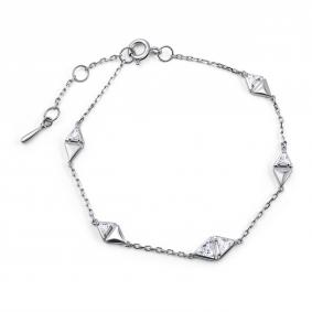 Серебряный браслет АЛЬКОР 05-4760/00КЦ-00 с фианитом 05-4760/00КЦ-00 фото